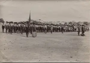 Scouts on parade, Ghana, West Africa
