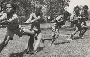 1950s Childhood Gallery: Scouts playing tug of war