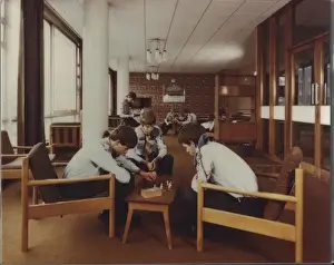 Scouts relaxing at Baden Powell House, London