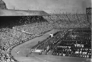 Scouts releasing pigeons at Olympics