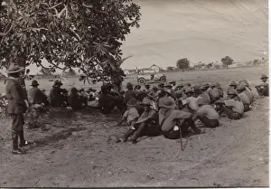 Scouts resting during parade, Ghana, West Africa