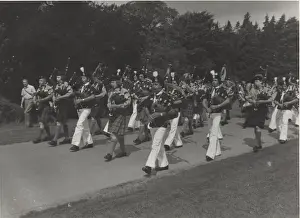 Combined Prints: Scouts and Sea Scouts playing bagpipes, Edinburgh
