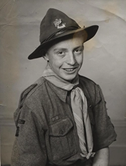 A patrol of boy scouts