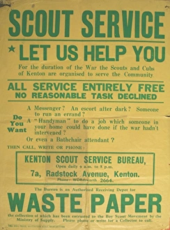 Images Dated 14th November 2011: Scouts during Wartime