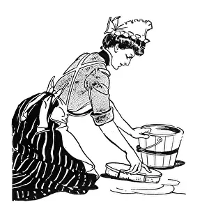 Scrubbing the floor