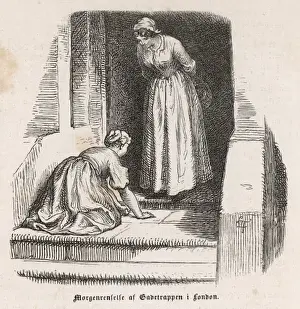 House Maid Prints: Scrubbing Step