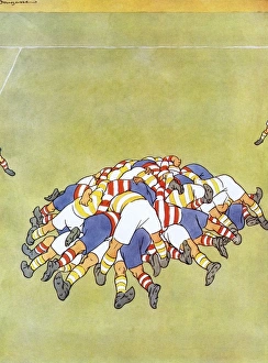 Images Dated 1st June 2012: Scrum Back Chat, by Fougasse
