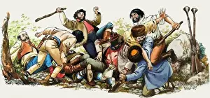 A scuffle in the forest