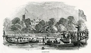 Images Dated 12th March 2020: Scullers Match at the Thames Grand Regatta 1846