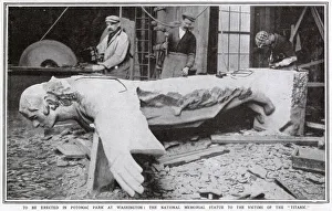 Images Dated 1st June 2021: The sculpting of the Titanic Statue designed by Mrs Harry Payne Whitney