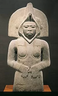 Mesoamerican Collection: Sculpture depicting the goddess of fertility, artifact