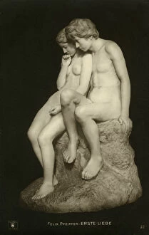 Sculpture Erste Liebe ( First Love ) by Felix Pfeiffer