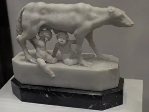 Foundation Prints: Sculpture of the founders of Rome, Romulus and Remus