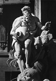 Images Dated 12th October 2015: Sculpture on a fountain, Ljubljana, Slovenia