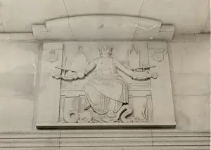 Sculpture on front of Lambeth HQ Main Building
