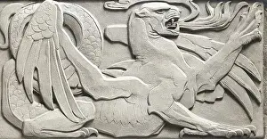 Sculpture on front of Lambeth HQ Main Building