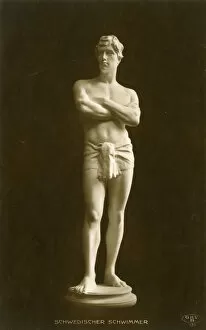 Images Dated 15th August 2018: Sculpture of a Male Swedish Swimmer