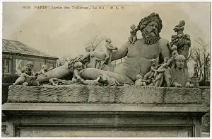 Tuileries Prints: Sculpture The Nile - Tuileries Garden, Paris, France
