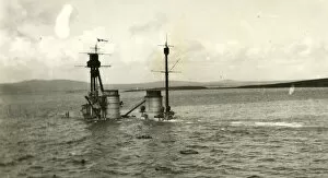 Flow Gallery: Scuttling of German fleet at Scapa Flow, post-WW1