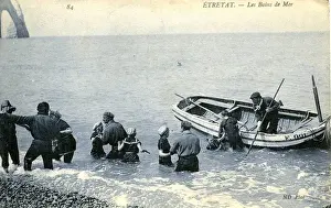 Sea Bathing, Etretat, Normandy