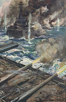Sea Battle, World War I by Cyrus Cuneo