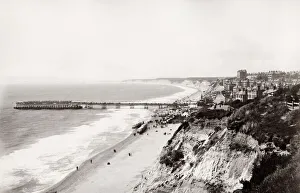 Surf Prints: Sea and pier at Bournemouth, England
