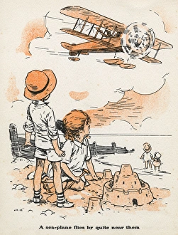 Sea plane at the seaside