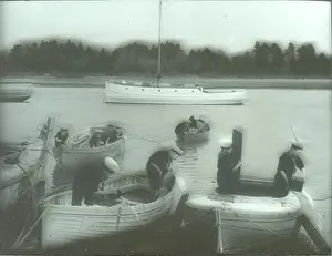 Bail Prints: Sea Scouts bailing out water from boats, Lower Thames