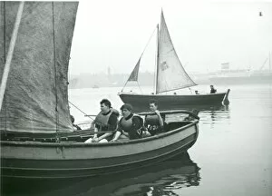 Images Dated 23rd January 2012: Sea Scouts sailing a cutter, London Docks