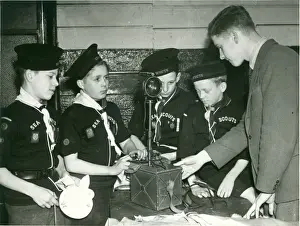 Lanyard Prints: Sea Scouts signal lamp training