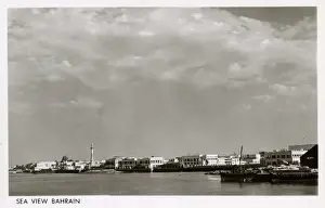 Minaret Prints: Sea view at Manama, Bahrain, Persian Gulf