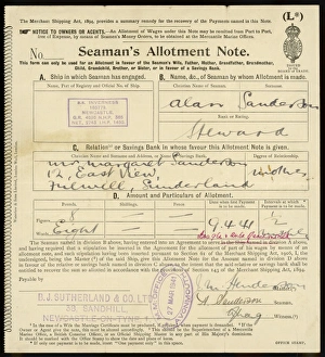 Allotment Collection: Seamans Allotment Note
