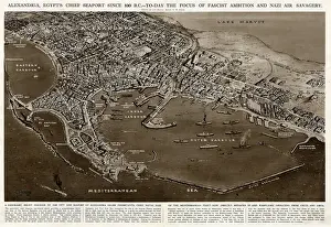 Spread Prints: Seaport of Alexandria, Egypt, by G. H. Davis