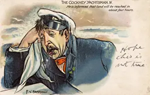Seasickness Prints: A seasick Cockney Yachtsman