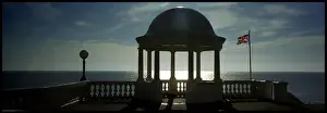 Domed Prints: Seaside domed shelter with flag, Bexhill, England