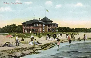 Seaside scene with pavilion, Ystad, Sweden