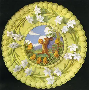 Bunnies Prints: Seasonable Cakes, Easter Design