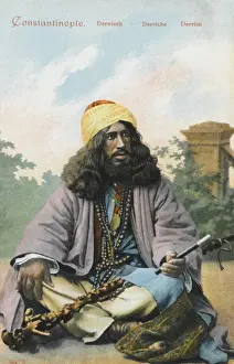 Seeker Prints: Seated Dervish with knotted stick