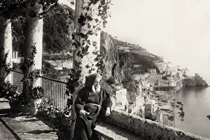 Seated monk, Capuchin Convent, Amalfi, Italy