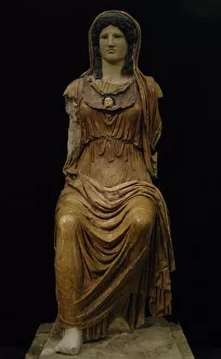 Images Dated 1st April 2009: Seated statue of Minerva