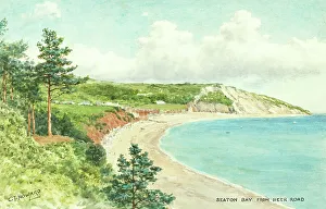 Seaton Prints: Seaton Bay from Beer Road, Devon