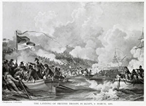 Images Dated 28th January 2021: Second Battle of Aboukir: General Abercromby leads 5000 British troops as they disembark