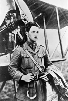 Hendon Prints: Second Lieutenant Albert Ball with Caudron G III