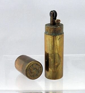 Images Dated 14th February 2012: Second World War Trench Art lighter - bullet-shaped