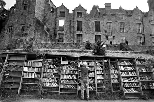 Choosing Gallery: A secondhand bookshop in Hay on Wye, Breconshire, Powys