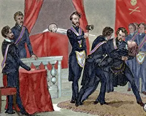 Secret Societies (nineteenth century). Initiation ceremony o