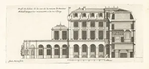 Montmartre Prints: Section of the courtyard in Mr Roland's house, Paris