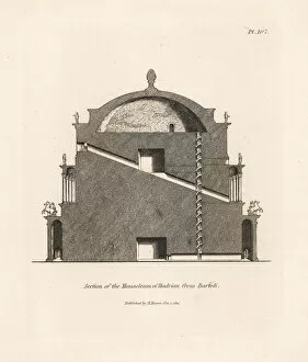Section through the Mausoleum of Hadrian in