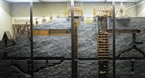 Images Dated 2nd January 2013: Section of an underground mine. Model of a team in the secon