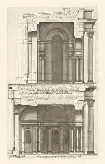 Blueprint Prints: Section through the Valois Mausoleum at the Basilica of St Denis